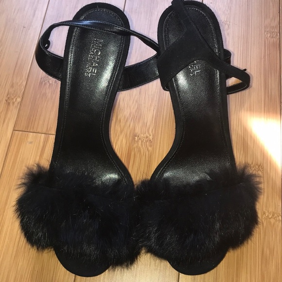 Dyed Rabbit Fur Michael Kors Heels - Picture 2 of 5